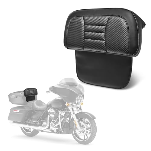 Goldfire Rear Trunk Backrest Pad Razor Chopped Backrest Pad Tour Pack Backrest Pad Fit for Harley Touring Models 2014-2025 Road King Street Glide Electra Glide, Black Woven - color: Black 1