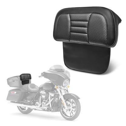 Goldfire Rear Trunk Backrest Pad Razor Chopped Backrest Pad Tour Pack Backrest Pad Fit for Harley Touring Models 2014-2025 Road King Street Glide Electra Glide, Black Woven - color: Black 1