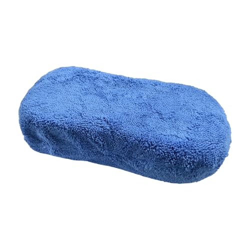 Car Wash Sponge, Large Microfiber Applicator Pad Non-Scratch Detailing Foam, Extra Absorbent Cleaning Sponge Universal Washing Supplies for Cars Trucks Motorcycles (Blue) - color: Blue