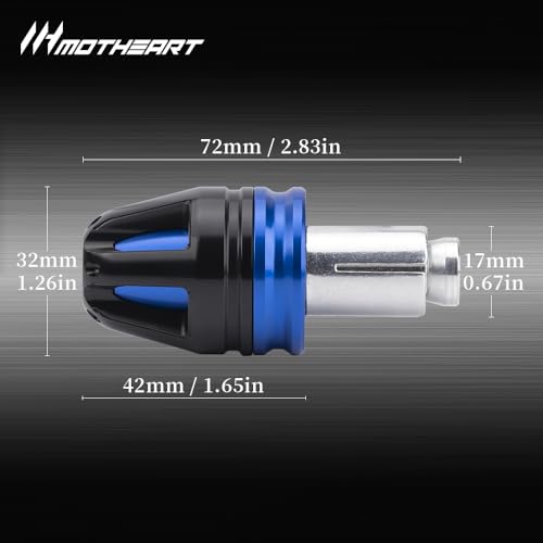 Motorcycle Handlebar End Caps For GSX-R 1000 2001-2025 GSX-R 1000R 2017-2025 7/8” Bars 17mm Diameter CNC Handlebars (See details below) gsx-r 1000 1000r Accessories (Blue) - color: Blue
