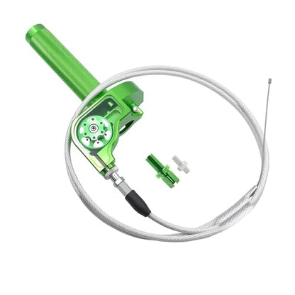 Motorcycle Throttle Grip 7/8" 22mm CNC Aluminum Quick Twister with Throttle Cable for KLX CR CRF EXC XR CRF50 CRF230 50 110 125 230 250 Dirt Pit Bike Motocross Motorbike Quad ATV - color: Green
