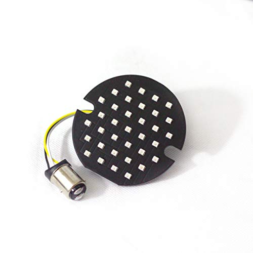 Eagle Lights 3.25 3-1/4 Inch Flat Style Front LED Turn Signals Compatible With Harley Davidson Motorcycles (Add Clear Lenses) - size: Horizon Beam Front Yellow with Clear Lenses