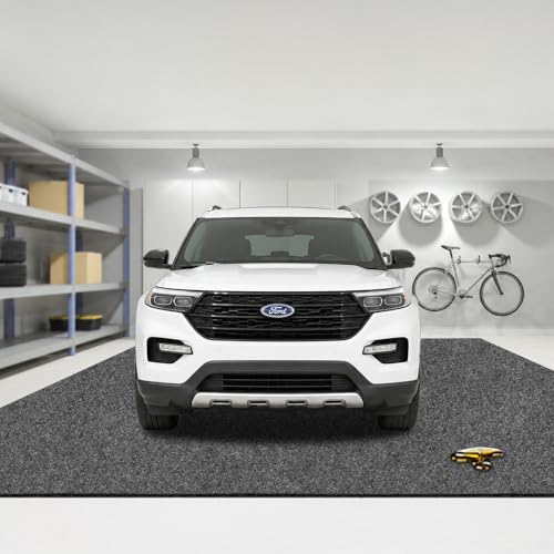 Garage Floor Mat 7'4"x17' Garage Mats for Floor Under Car,Absorbent Oil Garage Floor Parking Mat Protect Garage Floor,Waterproof Garage Flooring w/Non-Slip Self-Grip TPE Backing,Reusable Washable - size: Garage Floor Mat 7'4'' x 17'-1PK