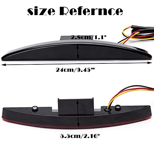 Rich Choices Motorcycle Rear Fender Edge LED Braking License Plate Tail Light Stop Running Light Compatible with Harley Davidson Breakout FXSB 2013-2016 CVO FXSBSE 2013-2014 (Smoke Lens) - color: Smoke Lens