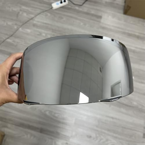 HJ-33 Helmet Visor For i90.Replacement Motorcycle Helmet Shield Compatible with HJC i90 (Silver) - color: Silver
