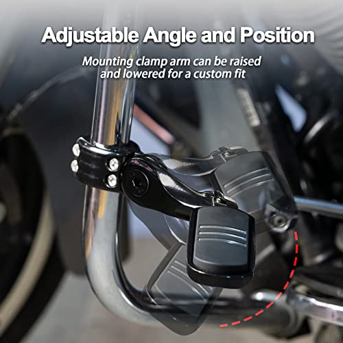 Highway Pegs Foot Rest Fit for Harley Sportster Dyna Touring Street Glide Road Glide Road King Electra Glide with 1.25 inch Highway Bar (Black) - color: Streamliner Black Style