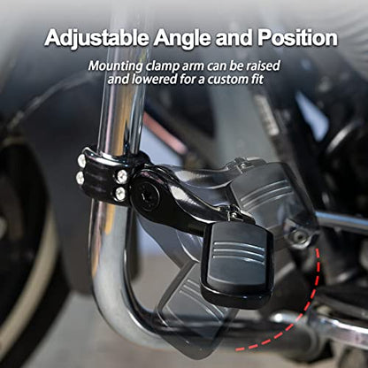 Highway Pegs Foot Rest Fit for Harley Sportster Dyna Touring Street Glide Road Glide Road King Electra Glide with 1.25 inch Highway Bar (Black) - color: Streamliner Black Style