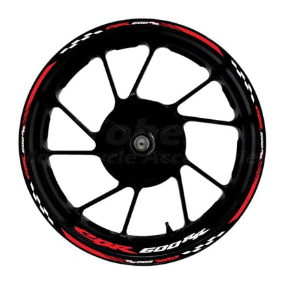 CBR 17 inch Wheel Rim Stickers Decals Tape Compatible with CBR600RR 2003-2025 F5 Motorcycle Reflective Rim Tapes Sticker Stripe (Red) - color: Red