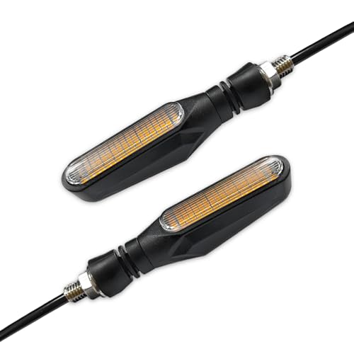 Motorcycle Indicators High Brightness Sequential Flowing Turn Signal Lights For DC12V Motorbike Scooter Off Road (Pack of 2) - size: 4.2Inch (Pack of 2PCS)