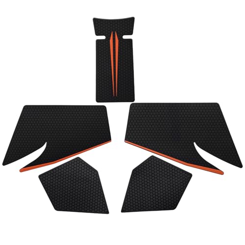 Motorcycle Tank Pads Side Gas Knee Grip Protective StickerApplies toKTM DUKE790/890 DUKE890R 2024+ (Black and orange) - color: Black and orange