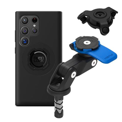 Quad Lock Fork Stem Motorcycle Phone Mount (V2) with MAG Phone Case and Vibration Dampener for Galaxy S24 Ultra - size: Galaxy S24 Ultra