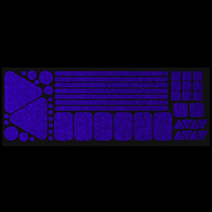 LiteMark Reflective Sticker Pack – Bicycle, Motorcycle & Helmet Reflectors for Safety & Night Visibility (Purple, Pack of 51 Pcs) - color: Purple