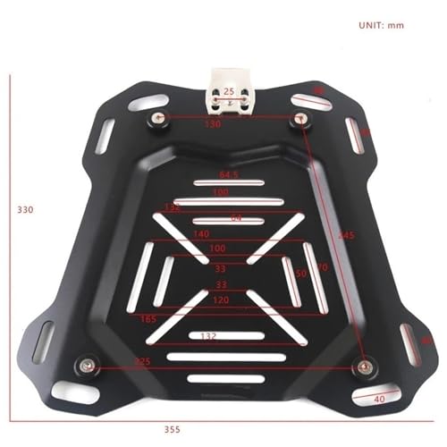 Motorcycle Luggage Rail 1Pc 45L 55L 65L Motorcycle Rear Luggage Box Bracket Plate Trunk Boot Quick Release Base Shelf Holder - color: 45L