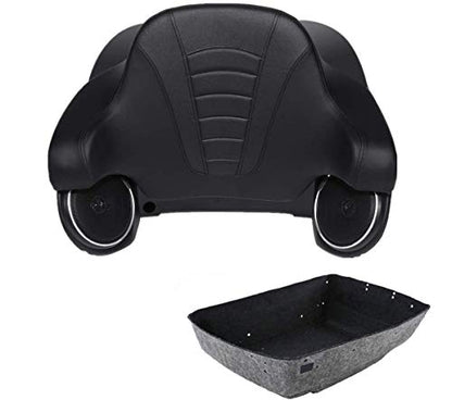 TCMT King Motorcycle Trunk Box Black Latch Wrap Backrest Speakers Fit for Harley 2014-2025 Touring CVO Road King Road Glide Street Glide Electra Glide Pack - color: Set F#2