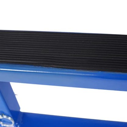 1500LB Heavy Duty Motorcycle Dolly - ATV/UTV Engine Cradle Stand with 360° Swivel Casters, Adjustable Steel Shop Dolly for Bike Maintenance & Storage (Blue + Steel)