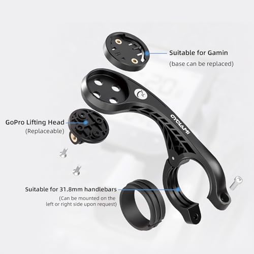 Out Front Mount Compatible with Garmin Edge GPS Bike Computer, XOSS G/G+, iGPSPORT Cycling Handlebar 1.25’’-1.5’’/ 31.8-35mm (S2) - style: S2