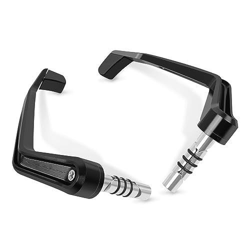 Compatible with 7/8" 22mm Brake Clutch Lever Guard CNC Aluminum Black Motorcycle Handlebar Levers Protector Accessories - color: Black
