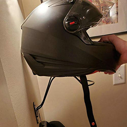 Strong Iron Rack for Electronic Helmet Wall Mounted | Helmet Storage Display | Helmet Collection Wall Hanger Stand | No Helmet