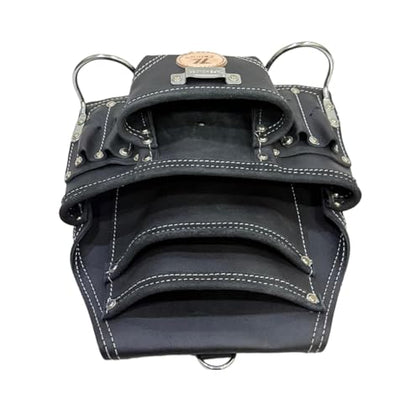 Zeluga 20-117 10 Pocket Rigger Heavy Duty Leather Tool Bag, Black - color: Black