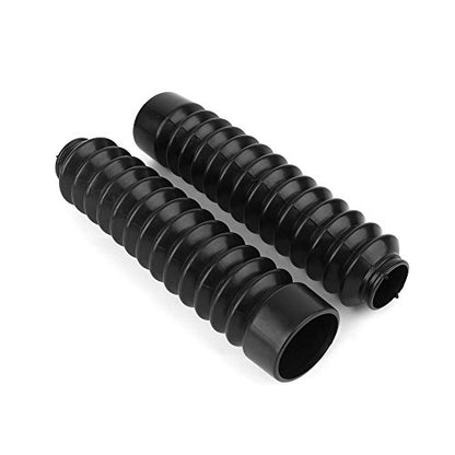 Motorcycle Fork Dust Boots, Rubber Protective Covers Set of 2 for 35mm Fork Tubes, Universal Fit for Off-Road and Street Bikes