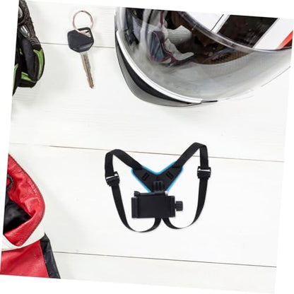Mikikit Rugged Helmet Camera Mount for Phone Buckle Strap Stable Grip Design for Tough Riding Conditions Reliable Attachment for Uninterrupted Usage - color: Multi