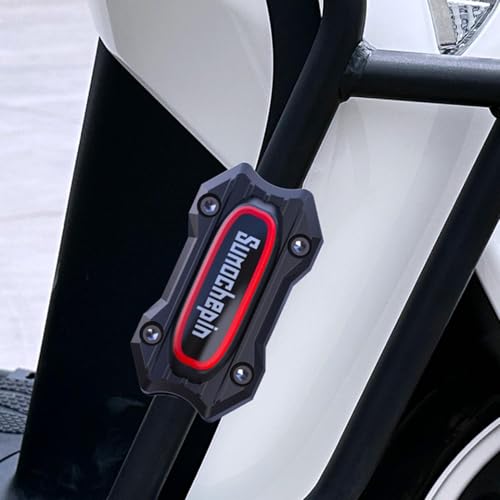 Motorcycle Engine Bumper Block - 2 Engine Anti Scratch Crash Bar Block, Anti Drop Frame Protector | Bumper Anti Fall Block, Anti Collision Engine Protection Boost for 0.78-1.02in Pipe Diameter - color: black red