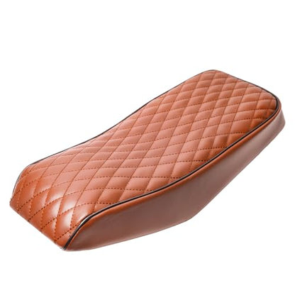 JMCHstore Brown Diamond Stitch Retro Mini bike Seat Cover for Monster Mega Moto MMB80 80cc MMB105 105cc, For Coleman Realtree RB100 RT100 Mini Bike Cushion Replacement parts - color: Brown