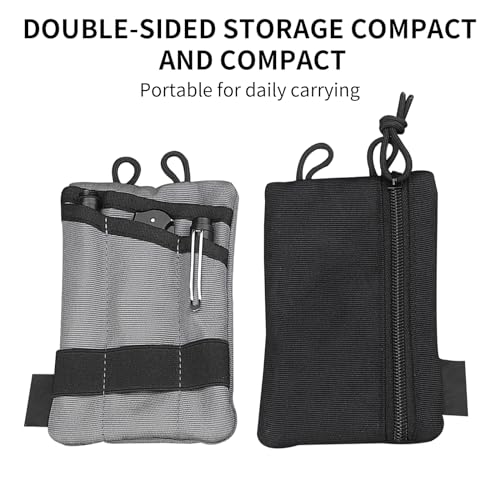 EDC Storage Pouch, Anti-Lost Outdoor Tactical EDC Kit Multi-Function EDC Tool Pouch - color: Black