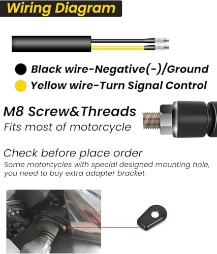 Motorcycle Led Turn Signal Lights Projector, Motorcycle Front Rear Led Blinkers Signal Light Indicator with Arrow Pattern Projection on Ground and Amber Flashing Sync, Diamond Shape-2 Pack - style: Diamond Shape
