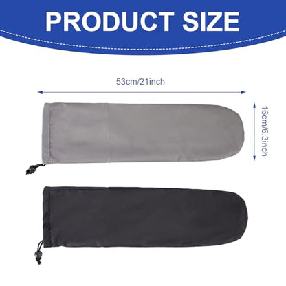 2 Pack Motorcycle Helmet Visor Bags, Scratch-Resistant Sleeve for Face Shield Storage & Travel, Universal Fit for Motorcycle Helmets, Includes Drawstring Closure (Black & Gray)
