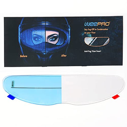 Universal Helmet Shield Anti Fog Film,Clear Visor Lens Insert Fog Resistant 3.7" x 10.7" - 2 PCS - size: 2 PCS UNIVERSAL ANTI-FOG