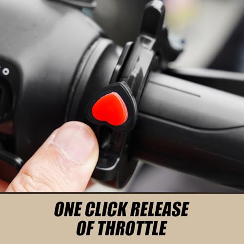 Shakas Motorcycle Cruise Control Assist, Throttle Lock Cruise Control Throttle Clip, Handlebar Attachment Retrofit Accessory, Suitable for Most Motorcycle Scooters (Black)
