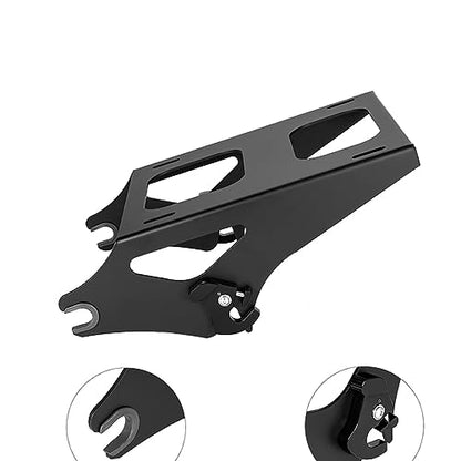 SWESG Detachable Two-Up Tour Trunk Rack Mounting Luggage Rack Fit for Harley Davidson Touring, Tour Trunk Rack Compatible for Street Glide Road Glide Road King Electra Glide 2014-2024 (Black-2) - color: 2014 UP Rack Black