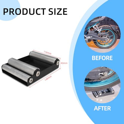 Motorcycle Wheel Cleaning Stand with Cleaning Brush Kit,Universal Roller Paddock for Dirt Street Bike Ebike for Tire Cleaning & Chain Lubrication(Bikes<500 lb & Tire Width<180 mm) - size: 7 Pcs