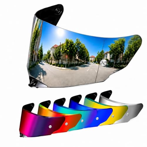 PSLER TT-Revo Visor - TT Revo Helmet Tinted Visor Face Shield Replacement for TT-Revo,Silver - color: Silver