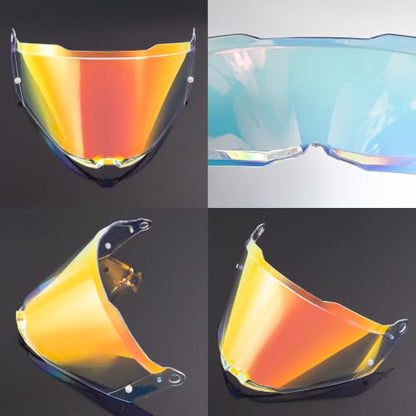 Blaze 2 Helmet Visor Replacement.Blaze 2 Outer Face Shield UV Protection Compatible with Blaze 2,Pioneer 2,MX702 (Revo Clear Red-Day&Night Use) - color: Revo Clear Red-day&night Use