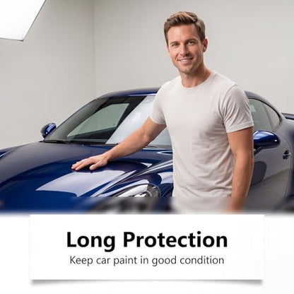 Ready-to-Use Car Ceramic Coating Spray Kit, Hydrophobic Auto Paint Protector, Deliver Ultra High Gloss, Super Water Repellency & Smooth Surface, Long Lasting Vehicle Paint Care Coating