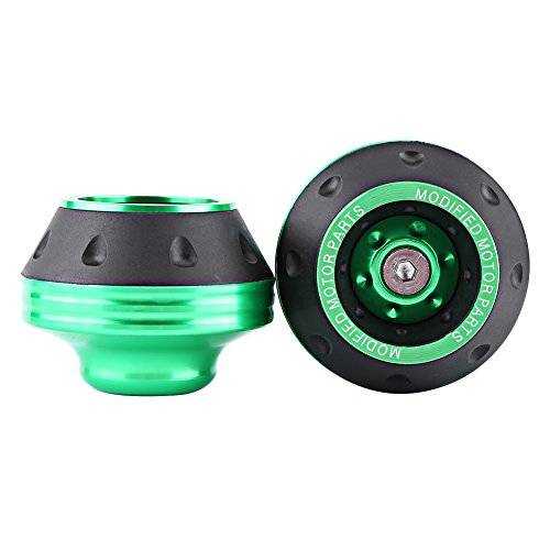 Fork Frame Sliders, Motorcycle Front Fork Frame Sliders Motorcycle Crash Protector CNC Aluminum Alloy for Most Motorcycles (Green - color: Green
