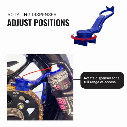 Oinker Motorcycle Chain Lube Applicator | Mess-Free Chain Wax, Chain Cleaner Attachment | for 428 Chain Size - size: 428 Chain Size
