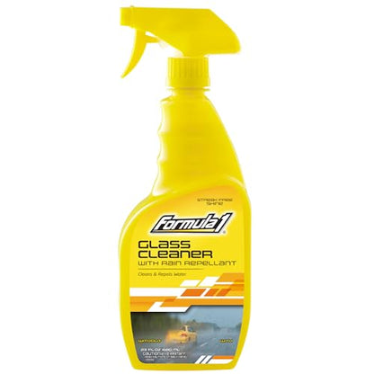 Formula 1 Glass Cleaner with Rain Repellent - Windshield Cleaning Spray for Streak-Free Finish, Improve Visability in Rain, Snow, or Sleet, 23 oz. - size: 23 Fl Oz (Pack of 1)