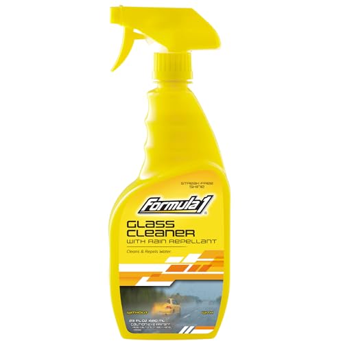 Formula 1 Glass Cleaner with Rain Repellent - Windshield Cleaning Spray for Streak-Free Finish, Improve Visability in Rain, Snow, or Sleet, 23 oz. - size: 23 Fl Oz (Pack of 1)