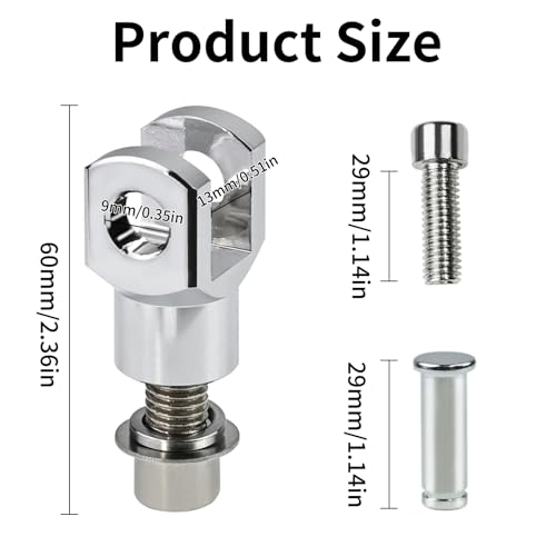 Motorcycle Foot Pegs Mount Supports Compatible with Harley Softail FX FXST FXR Low Rider Sport Glide Footrest Mounting Clevis Hardware Kit (Silver) - color: Silver