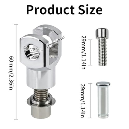 Motorcycle Foot Pegs Mount Supports Compatible with Harley Softail FX FXST FXR Low Rider Sport Glide Footrest Mounting Clevis Hardware Kit (Silver) - color: Silver