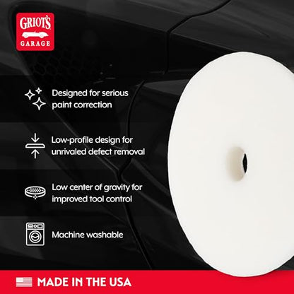 Griot's Garage BOSS 5.5" Fast Correcting Foam Pads for Car Polishing and Detailing, Buffing Pads for Moderate to Severe Scratch Removal, Set of 2 - size: 5.5 Inch Pads (Set of 2)
