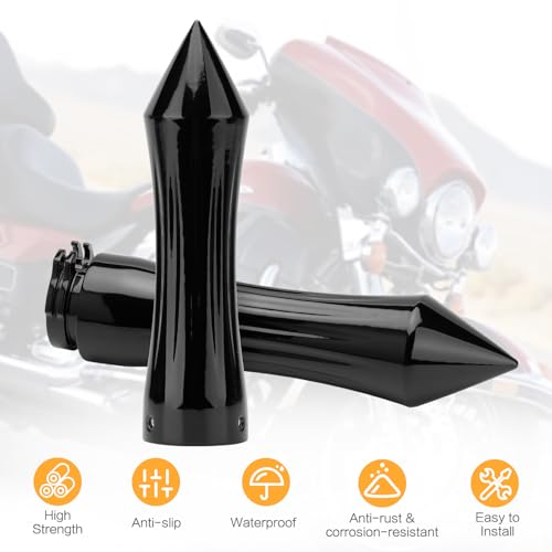 Motorcycle Hand Grips 1 Inch 25MM Handlebar Grip Throttle Non-Slip Universal Compatible with Harley Davidson Dyna Sportster 883 Road King Electra Glide Street Glide - color: Black-B