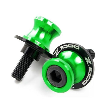 Motorcycle Accessories for Z1000 2003-2013 2012 2011 2010 CNC 10MM Swingarm Spools Slider Stand Screws-Green - color: Green