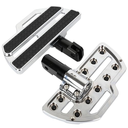 Motorcycle CNC Aluminum Rider Footboard, Adjustable Front Footrests Highway Pegs Compatible with Honda Gold Wing GL1800/Goldwing GL1800 F6B 2001-2024 Chrome - color: Chrome