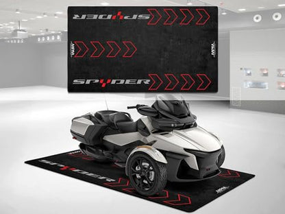 Garage Mat for Can-Am Spyder Motorcycle Model, Parking mat, Pit Mat, Washable Non-Slip Garage and Showroom Floor Carpet-Rug (110.2 x 63/280 x 160cm)