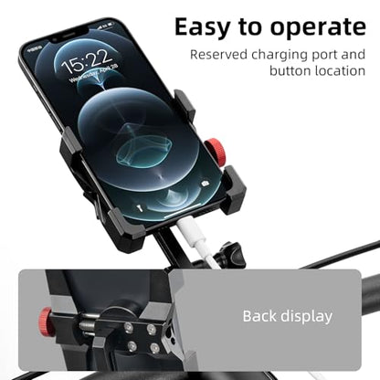 ROCKBROS Bike Phone Holder, Aluminum Bike Phone Mount Holder,Handlebar Mounted Cell Phone Holder for 4.7-7.1 Inch Phones Handlebar Mount - style: Handlebar Mount