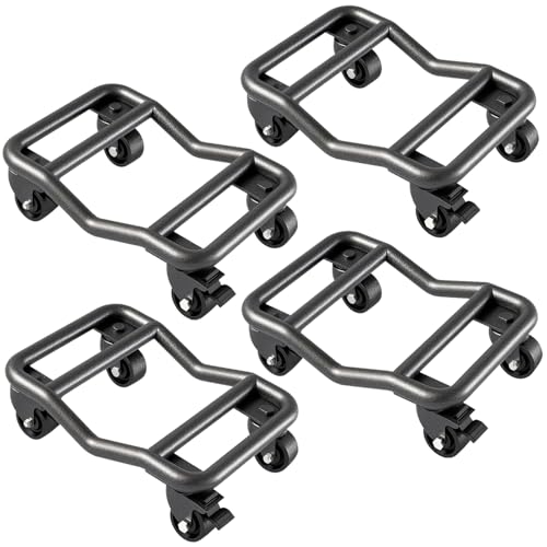 Car Dolly Set of 4, 9000 LBS Capacity Universal Vehicle Moving Dolly for Cars, SUVs, Motorcycles & Boats, Low-Profile Wheel Skates for Garage, Workshop and Marine Use